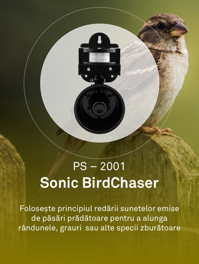 Aparat pentru alungarea pasarilor.